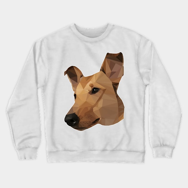 Shorthair Collie Low Poly Crewneck Sweatshirt by AikasHeaven